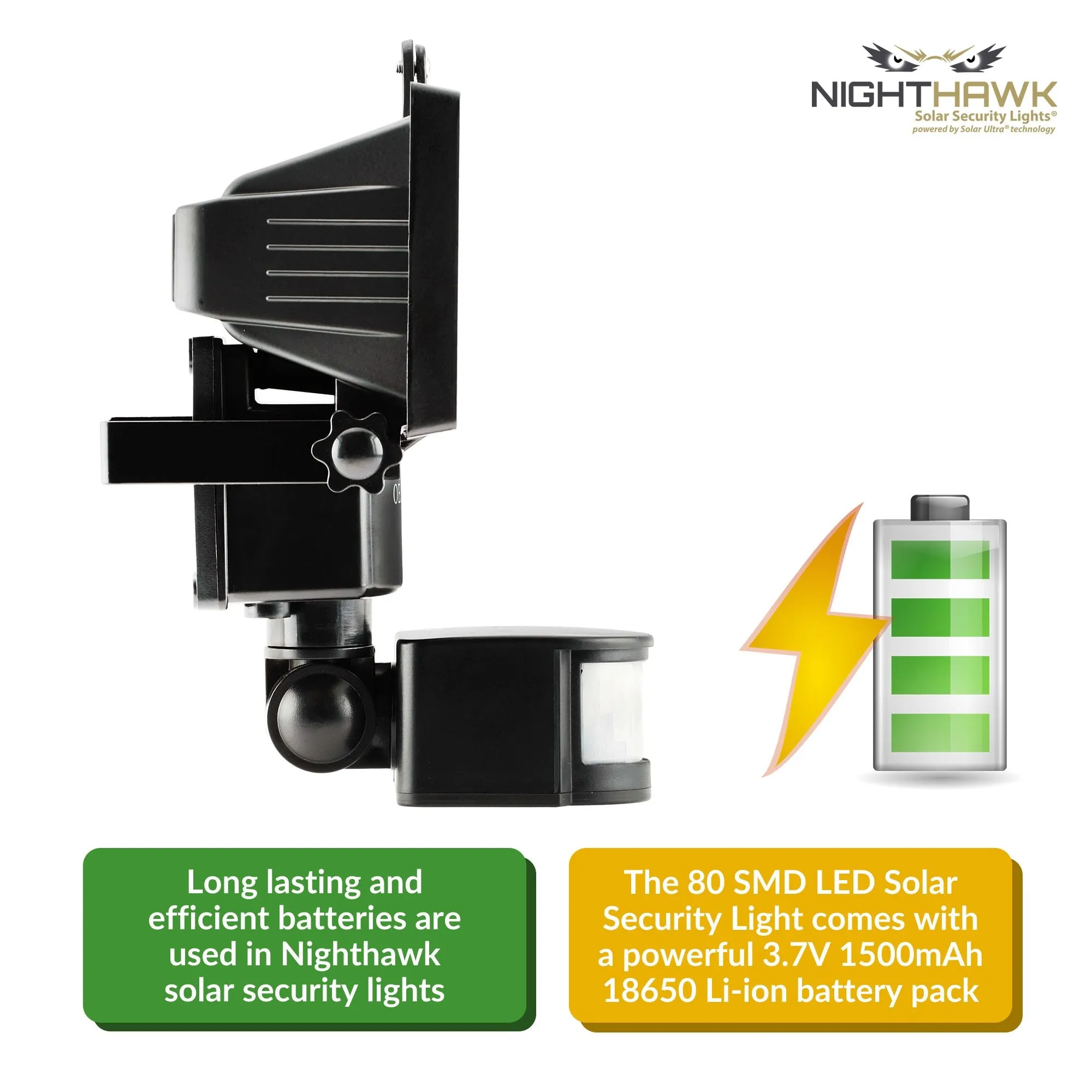 100 SMD LED Solar Security Light — with separate solar panel