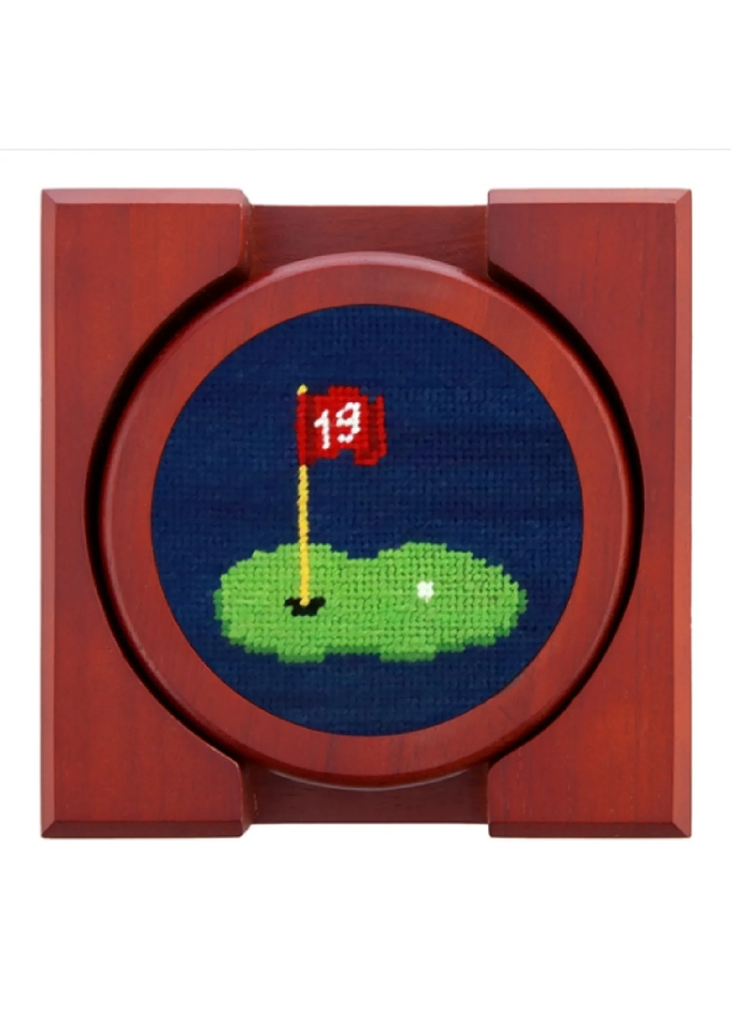 19TH HOLE NEEDLEPOINT COASTER SET