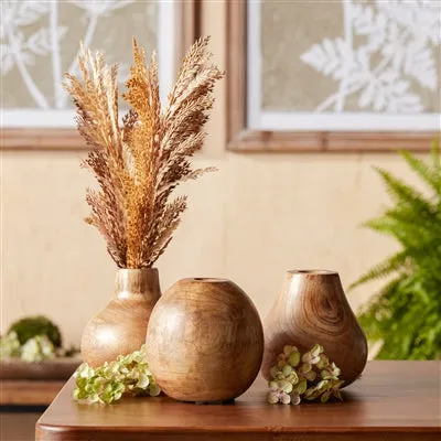 5" Designer Wood Vase