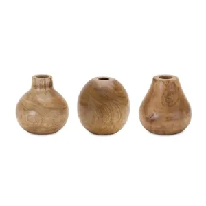 5" Designer Wood Vase