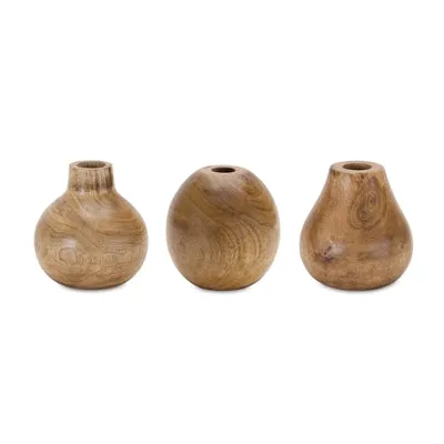 5" Designer Wood Vase