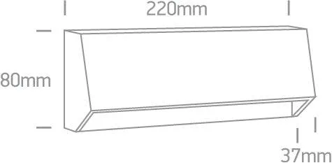 67386C LED WALL LIGHT 4W WW DARK LIGHT IP65 230V