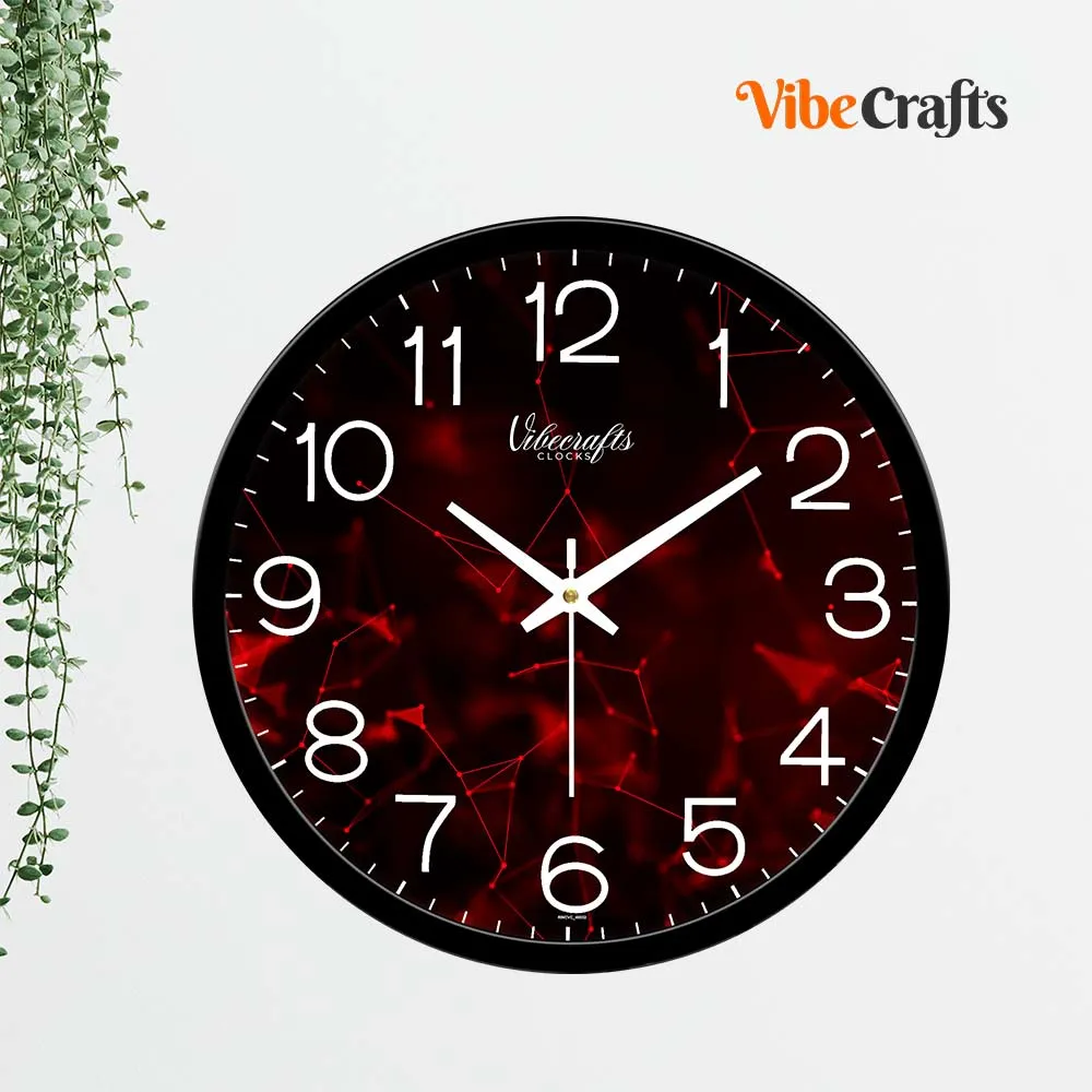 Abstract Digital Web Shape Designer Wall Clock