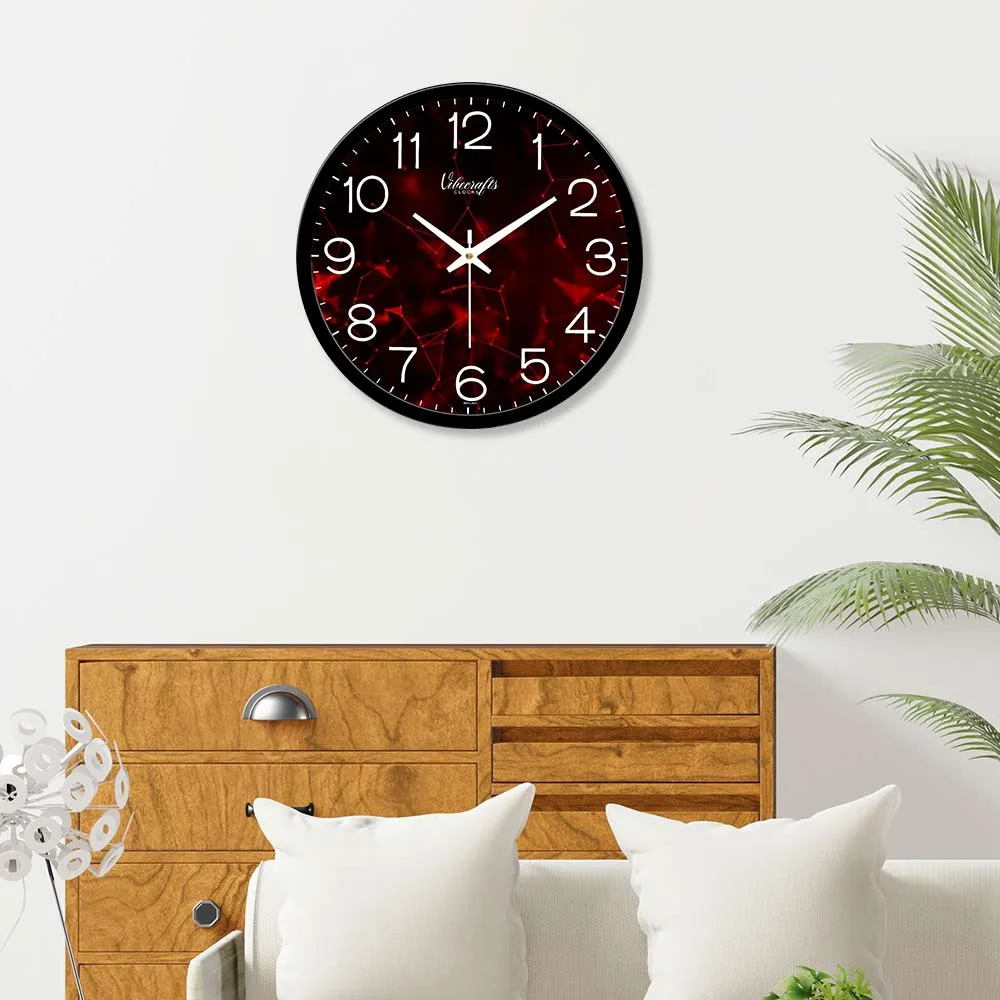 Abstract Digital Web Shape Designer Wall Clock