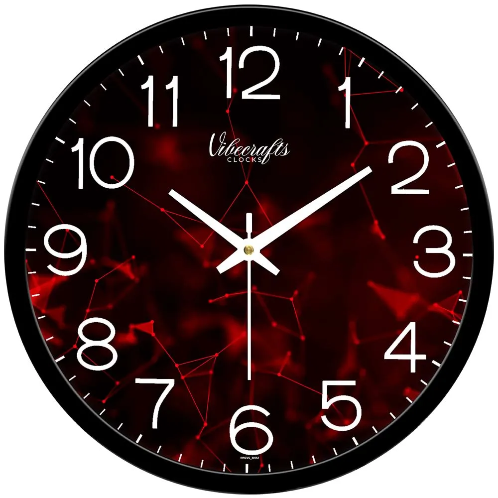 Abstract Digital Web Shape Designer Wall Clock