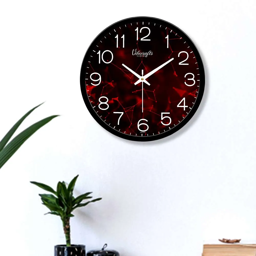 Abstract Digital Web Shape Designer Wall Clock
