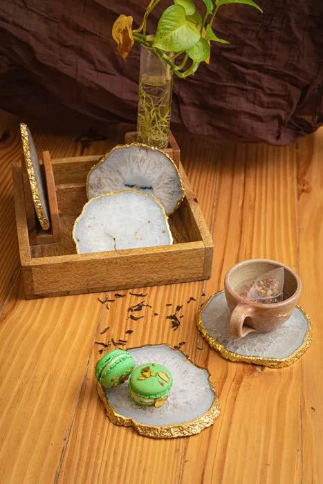 Agate Coasters- Natural  | Set of 2