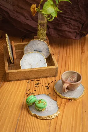 Agate Coasters- Natural  | Set of 2