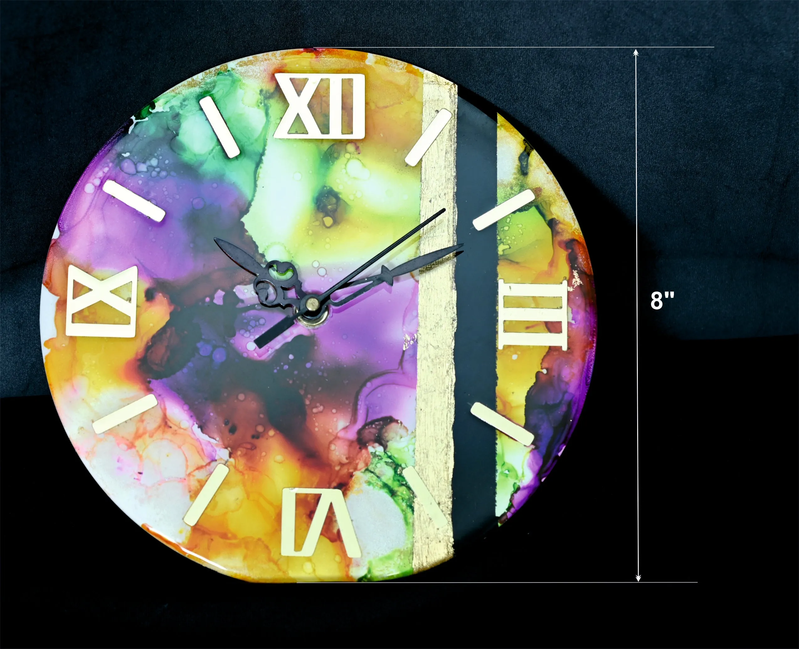 Alcohol Ink Wall Clock
