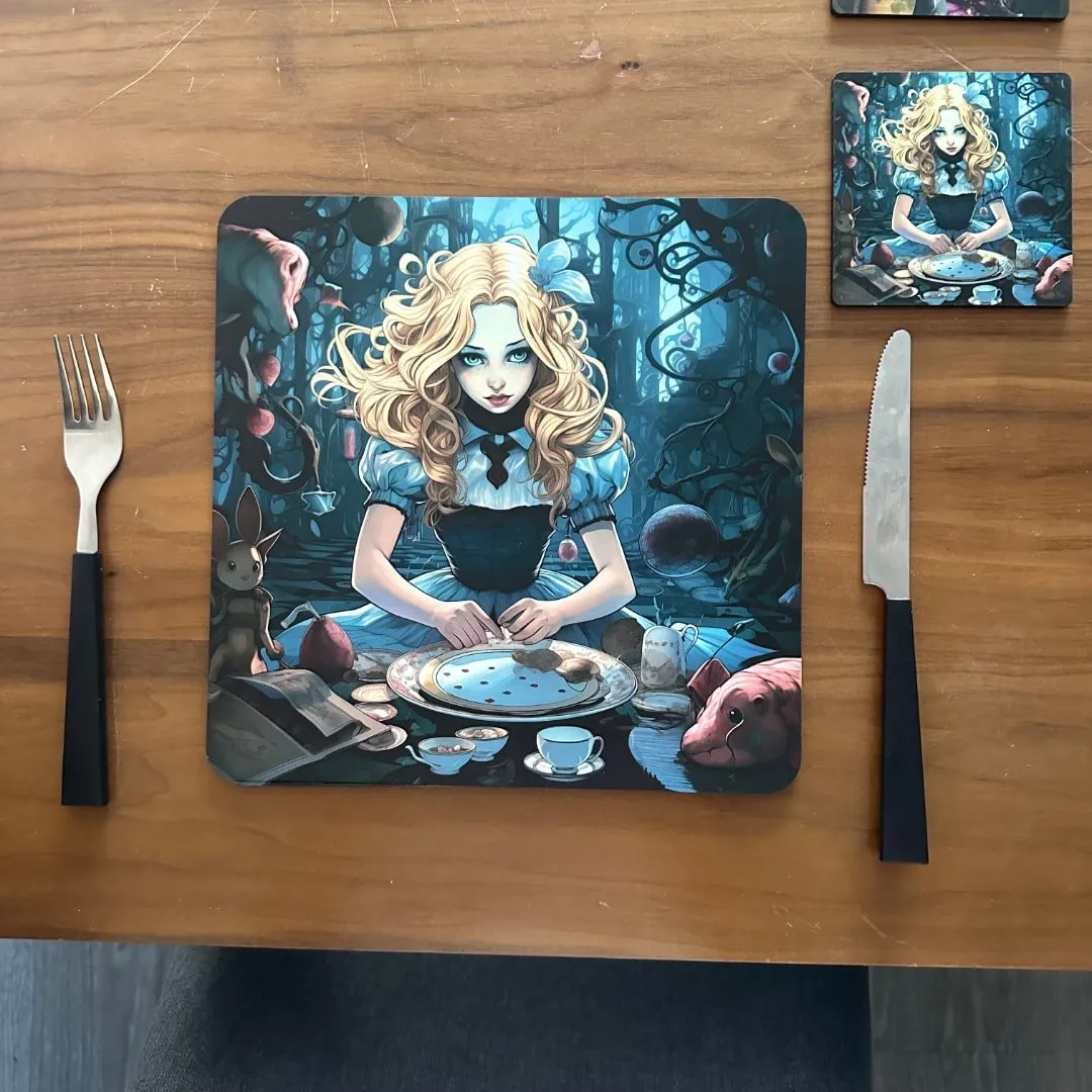 Alice in Wonderland Wooden Placemats