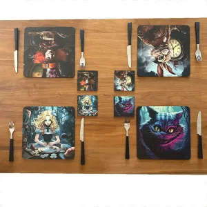 Alice in Wonderland Wooden Placemats