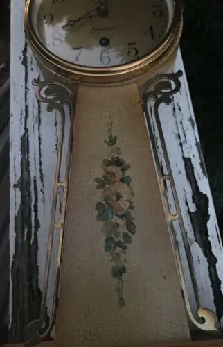 Antique Vintage Hyannis Sessions Eight Day Clock Made in USA - Runs!