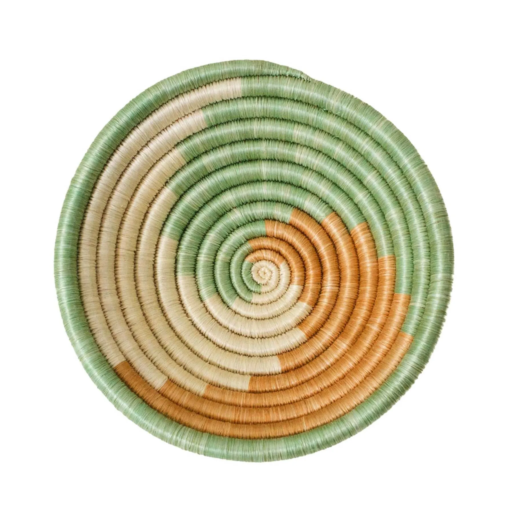 Apricot & Seafoam Unity Round Basket by Kazi Goods