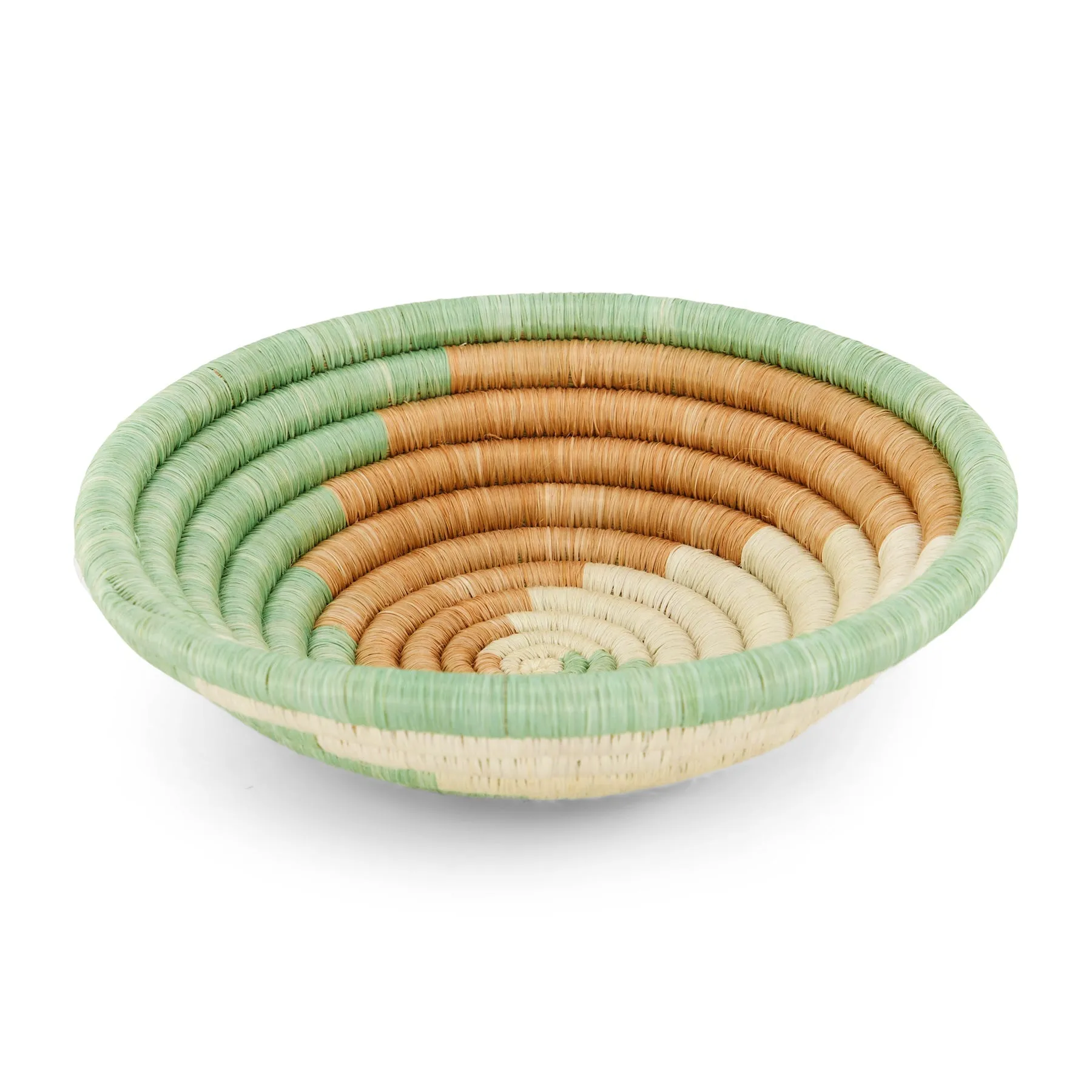 Apricot & Seafoam Unity Round Basket by Kazi Goods