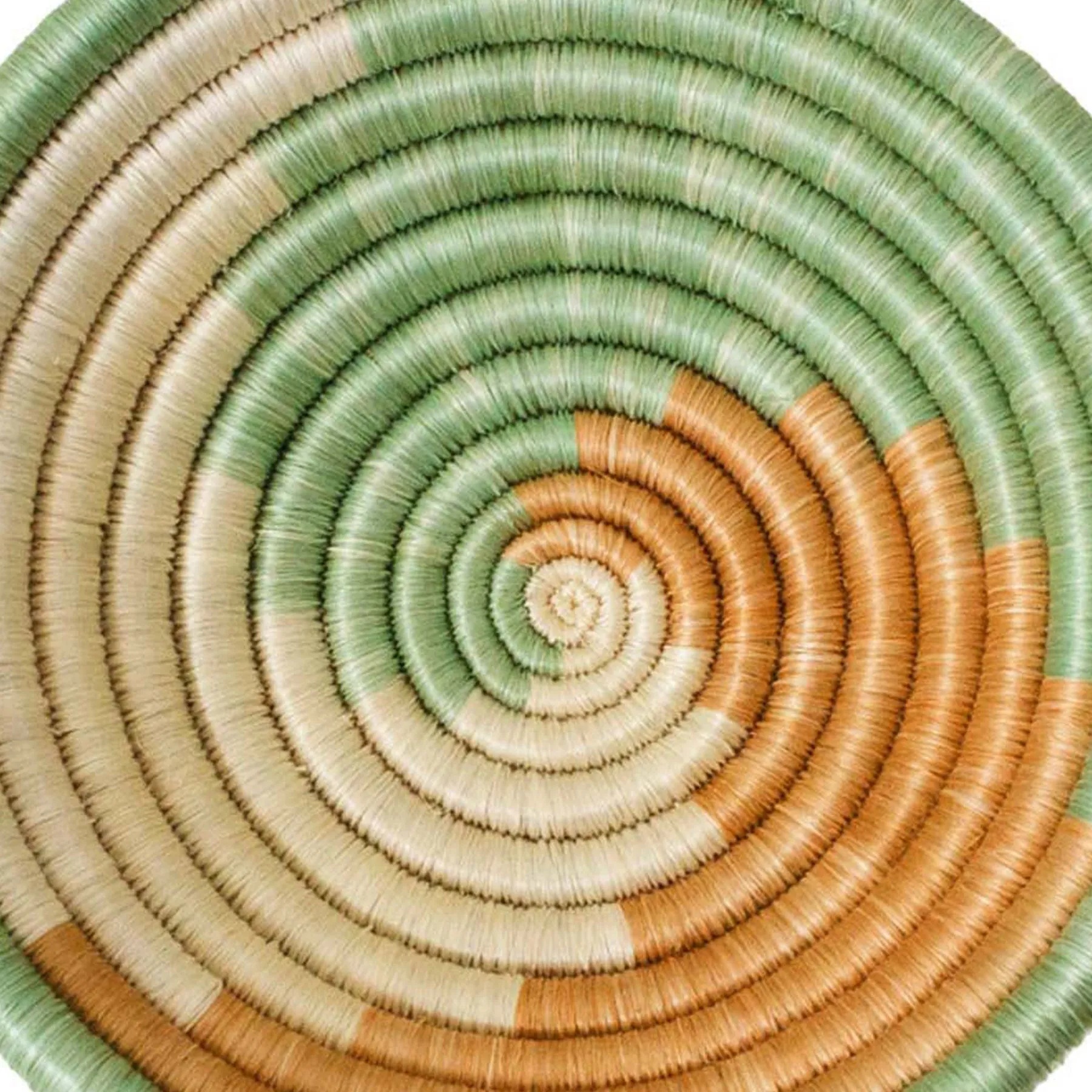 Apricot & Seafoam Unity Round Basket by Kazi Goods