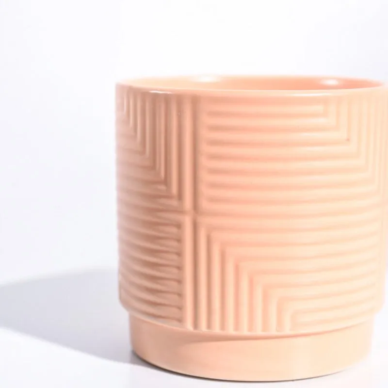 Argyle Maze Ceramic Pot | 4x4 Inch