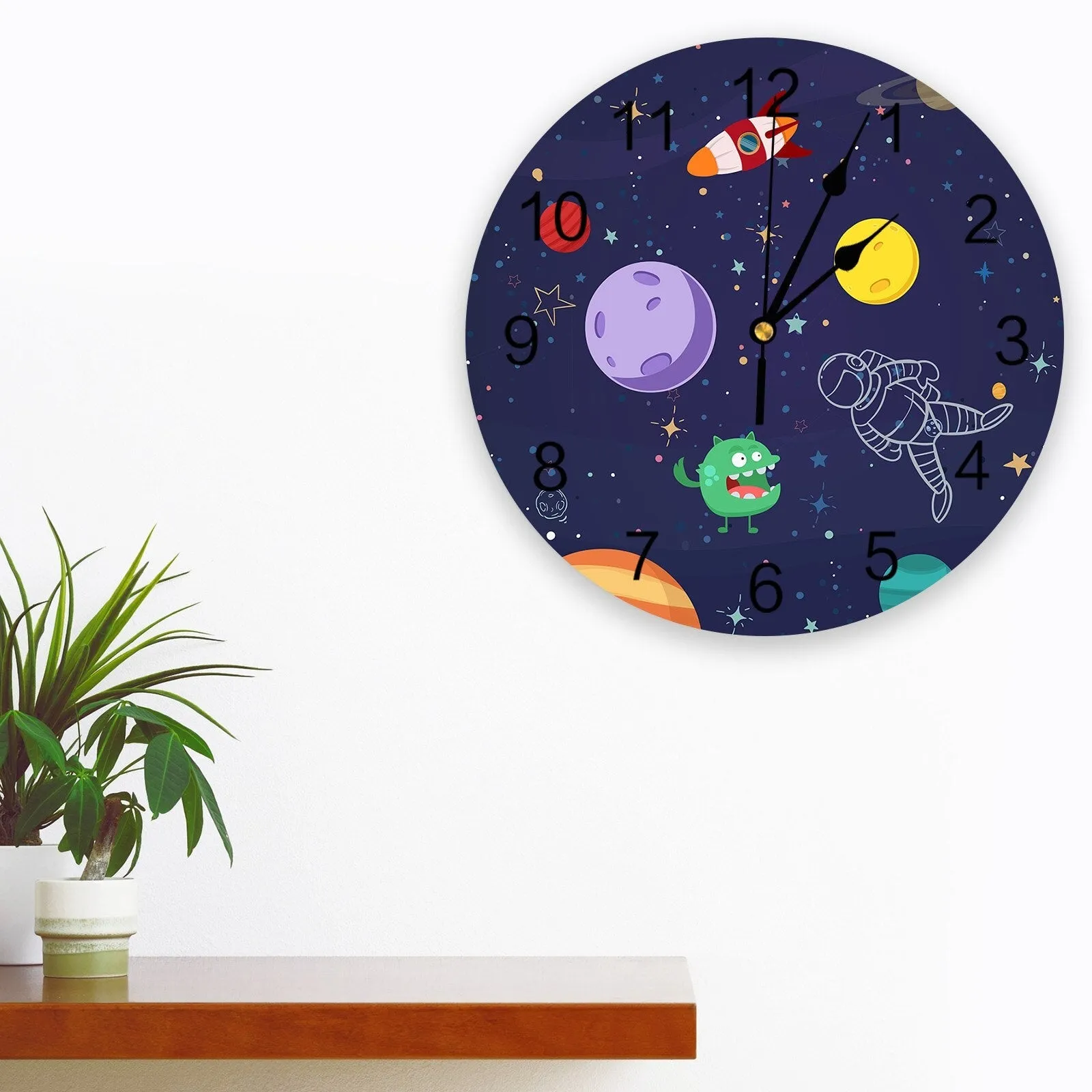 Astronaut Wall Clock - Large Round Silent Clock