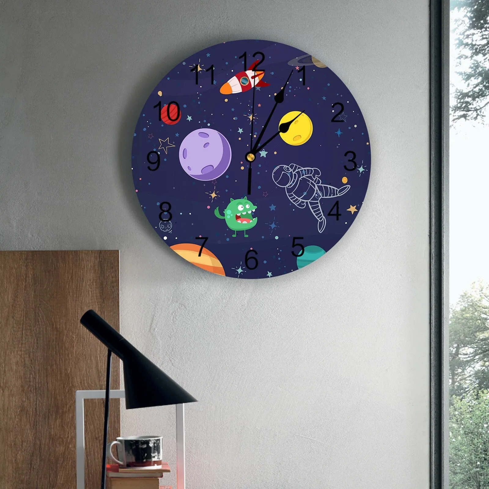 Astronaut Wall Clock - Large Round Silent Clock