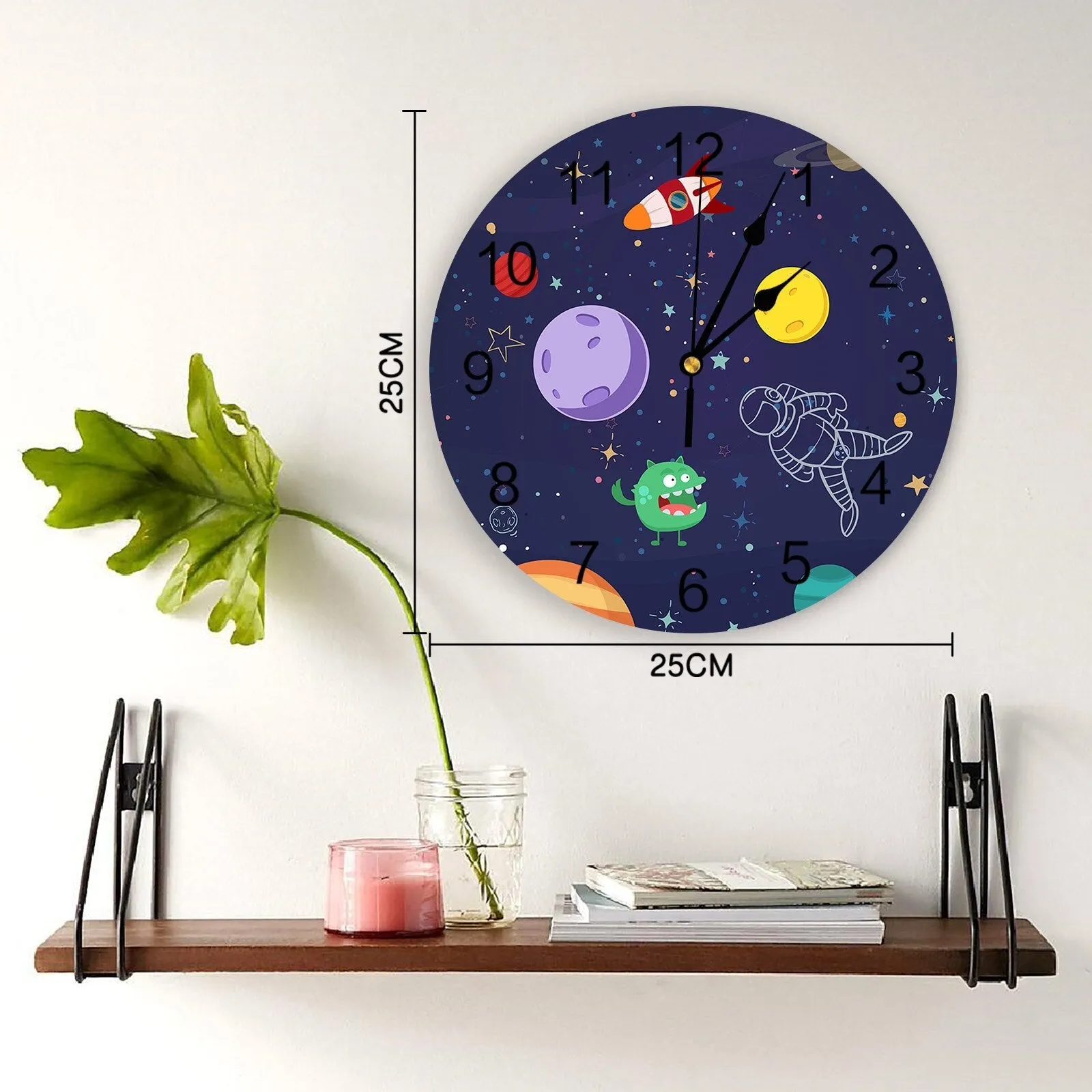 Astronaut Wall Clock - Large Round Silent Clock