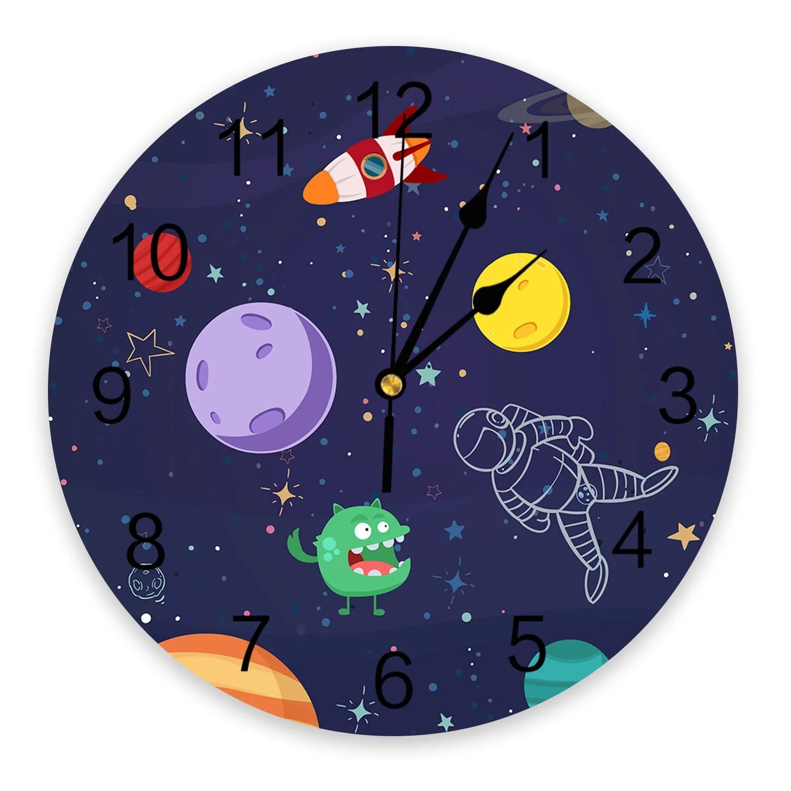 Astronaut Wall Clock - Large Round Silent Clock
