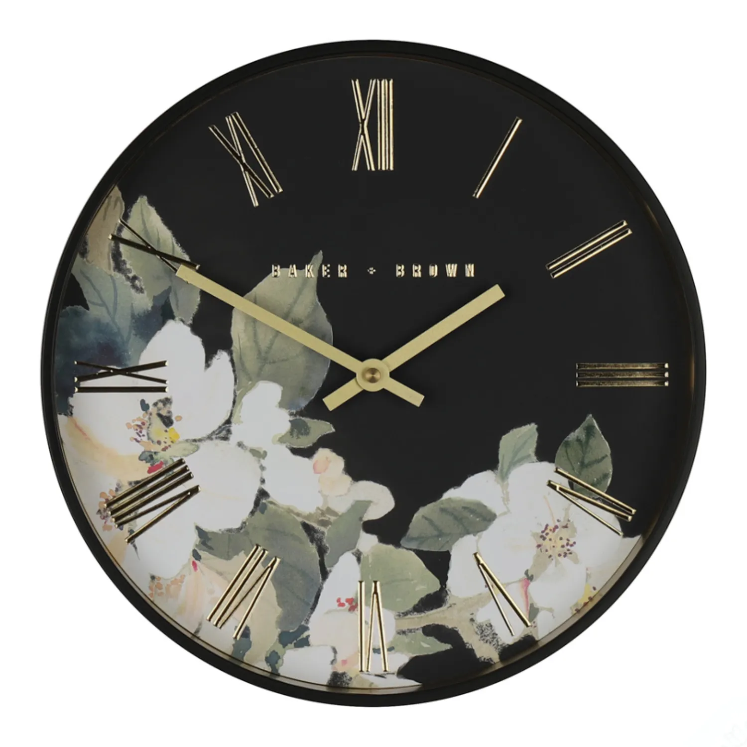 Baker And Brown Floral Clock