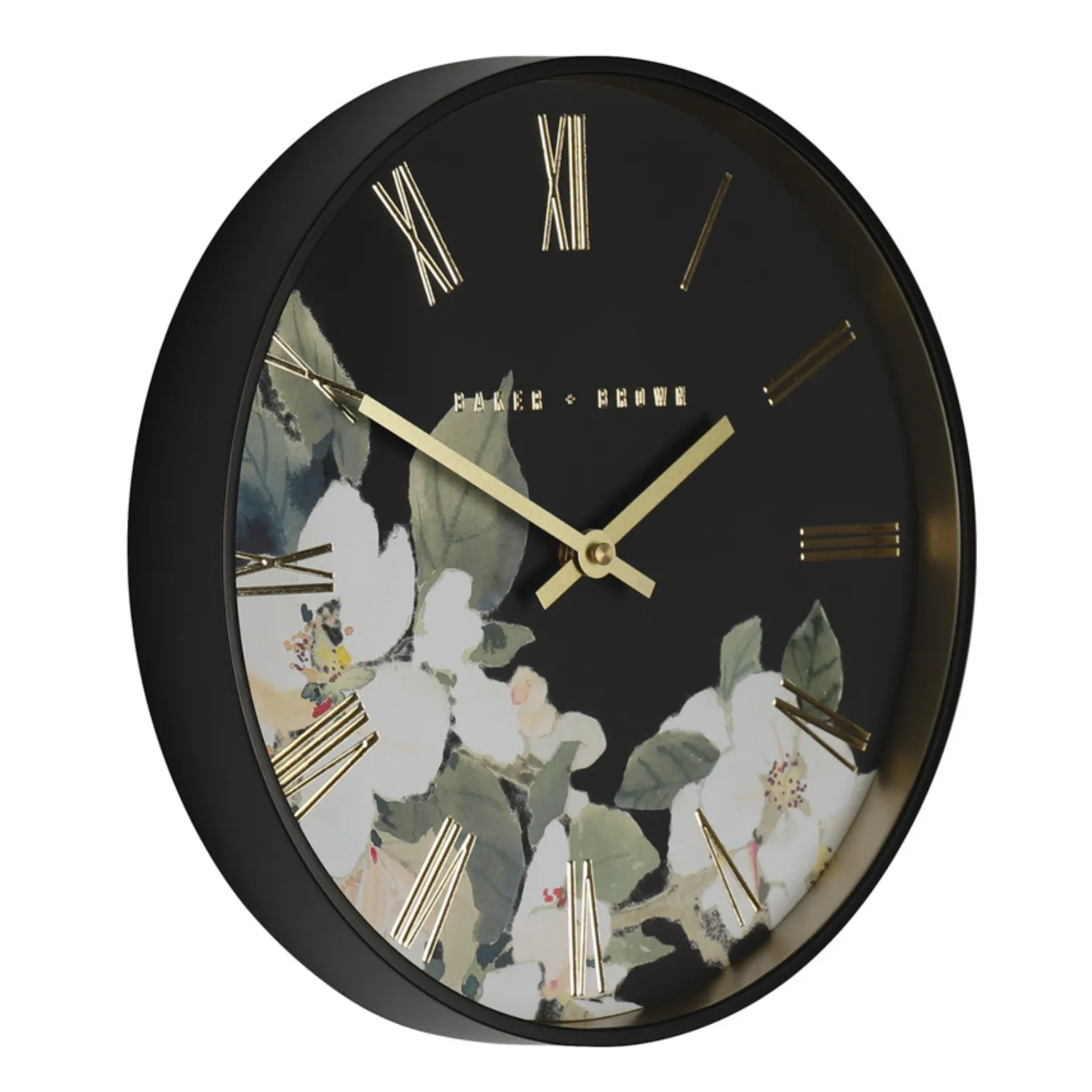 Baker And Brown Floral Clock