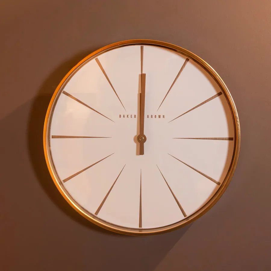 Baker And Brown Riva Clock Copper 30cm