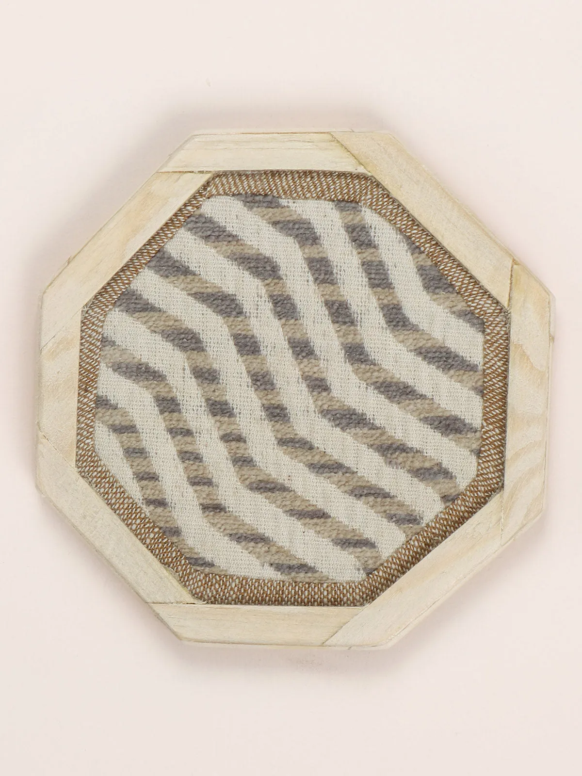 Beatrix Handwoven Coasters Set Of 6 Pcs Grey