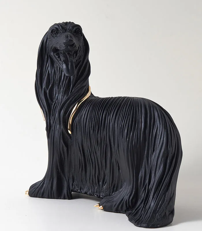 Black Hound Sculpture