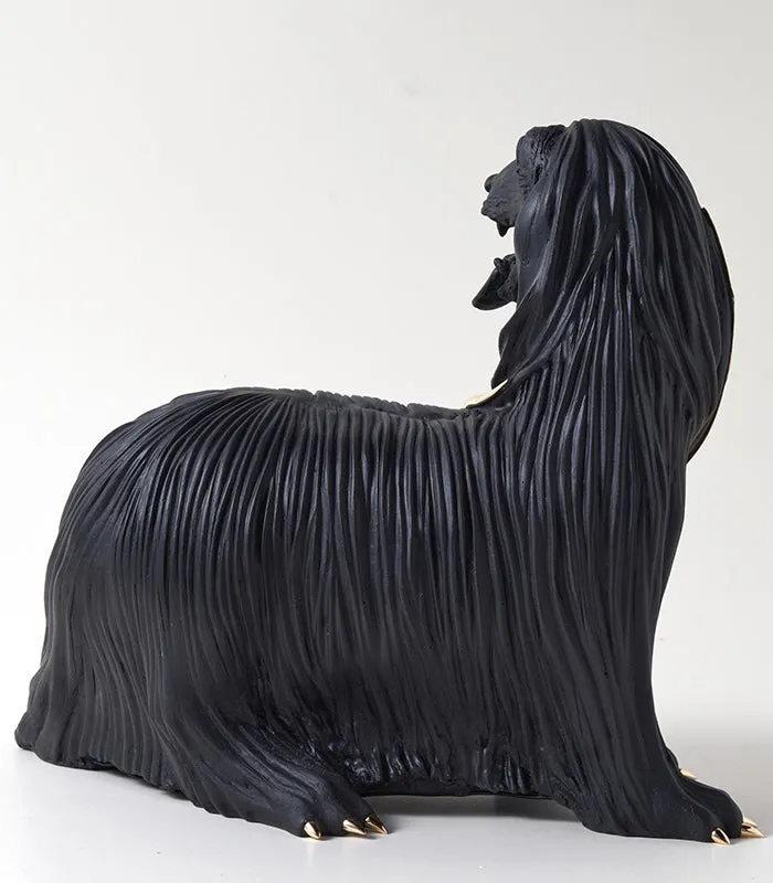 Black Hound Sculpture