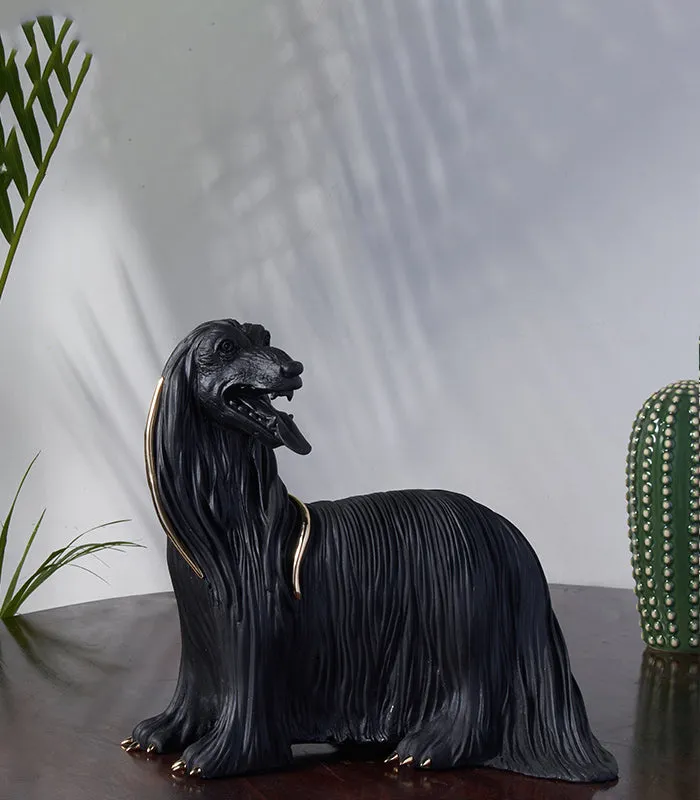 Black Hound Sculpture