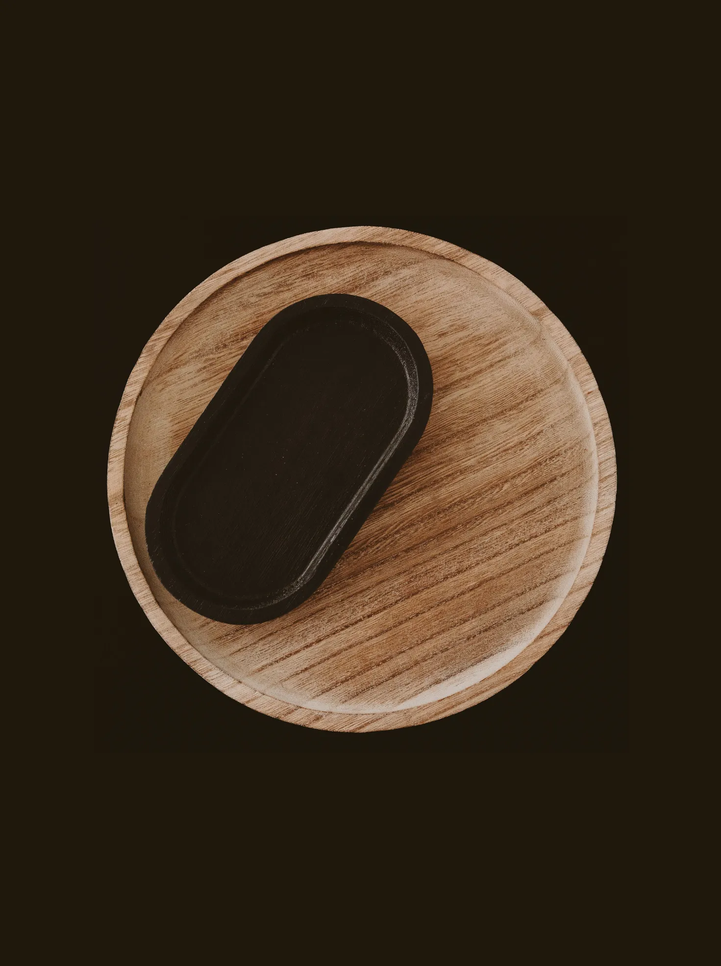 Black Wood Tray