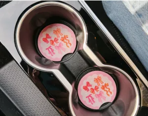 Blushing Bows On the Road Car Coaster Set