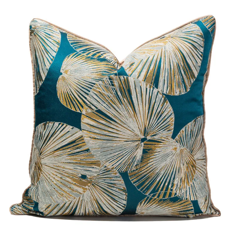 Bohemian Lotus Leaf Minimalist Back Cushion Cover