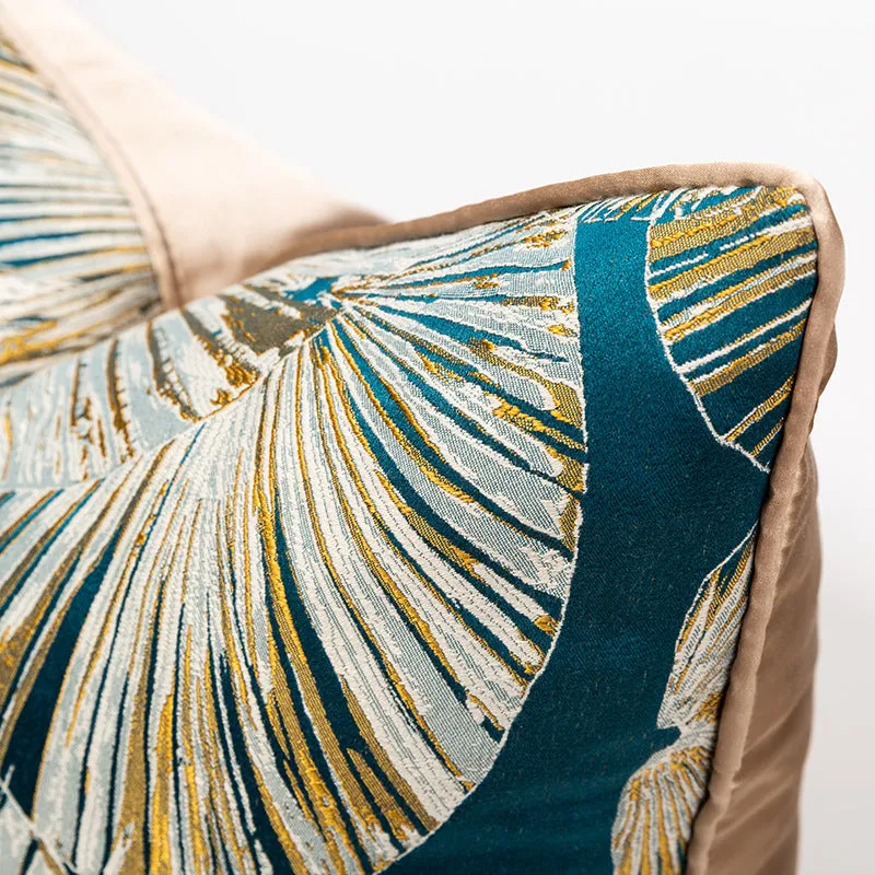 Bohemian Lotus Leaf Minimalist Back Cushion Cover