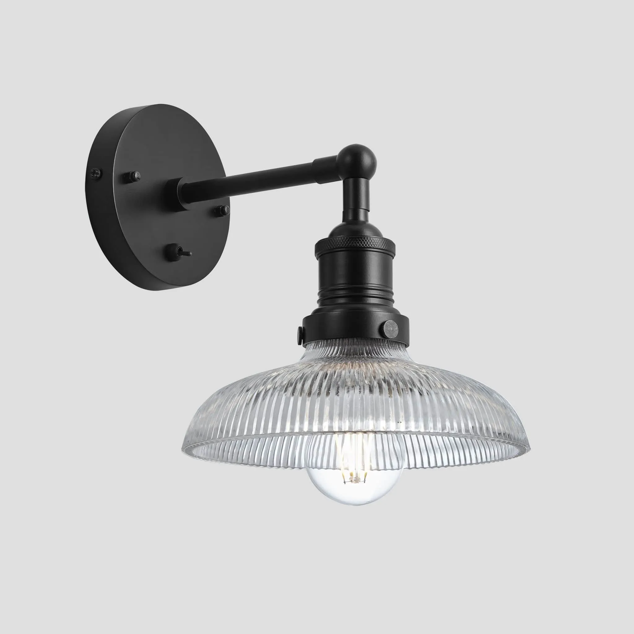 Brooklyn Glass Dome Wall Light - 8 Inch