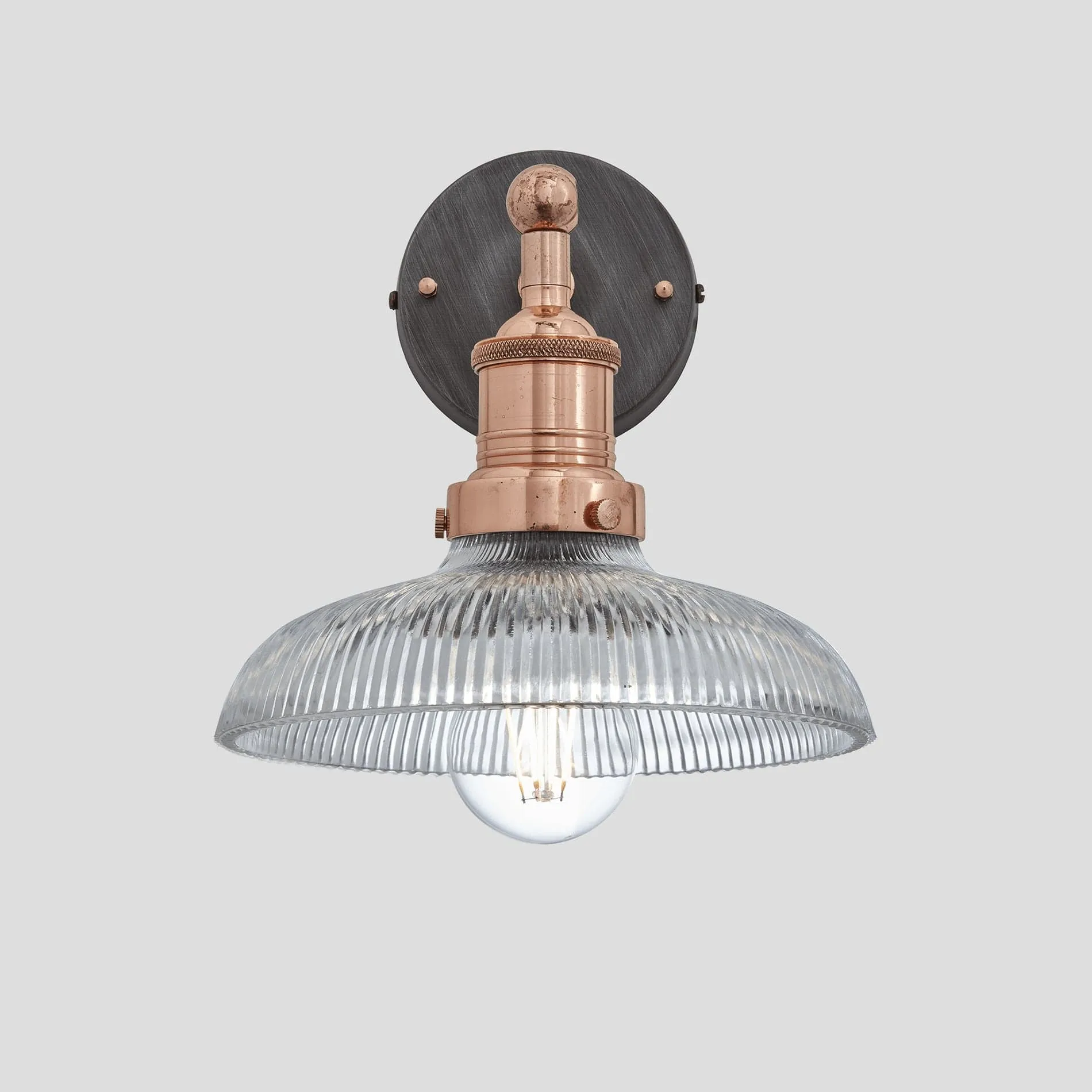 Brooklyn Glass Dome Wall Light - 8 Inch