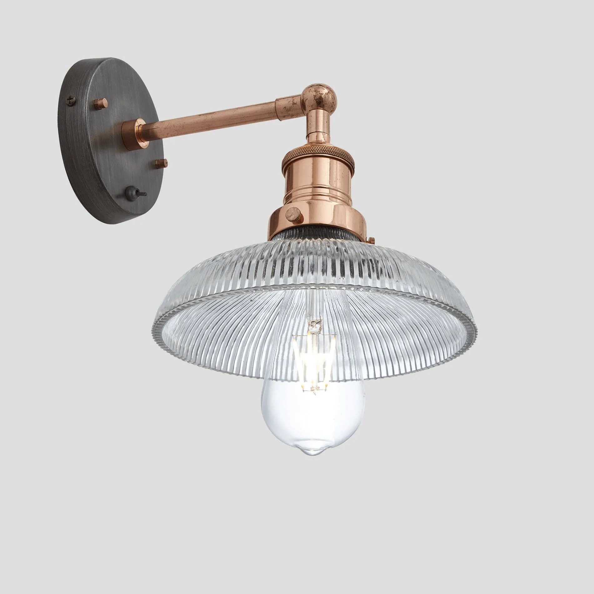 Brooklyn Glass Dome Wall Light - 8 Inch