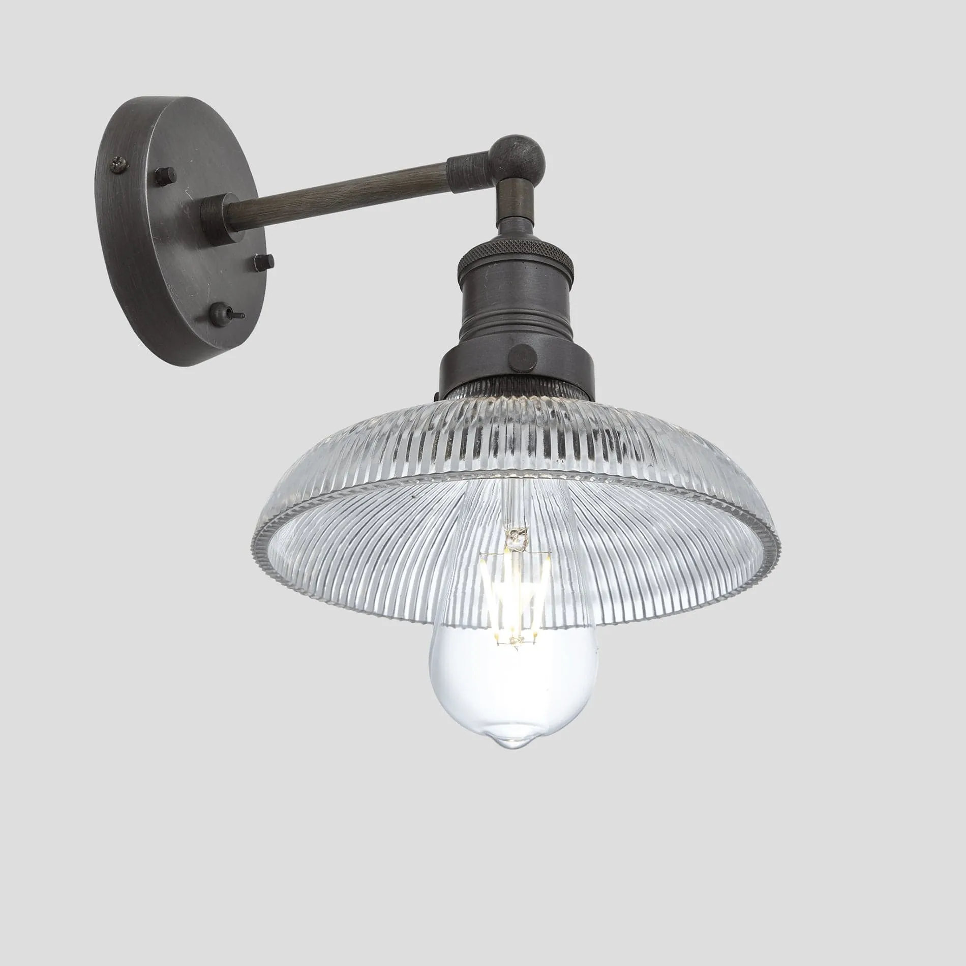Brooklyn Glass Dome Wall Light - 8 Inch