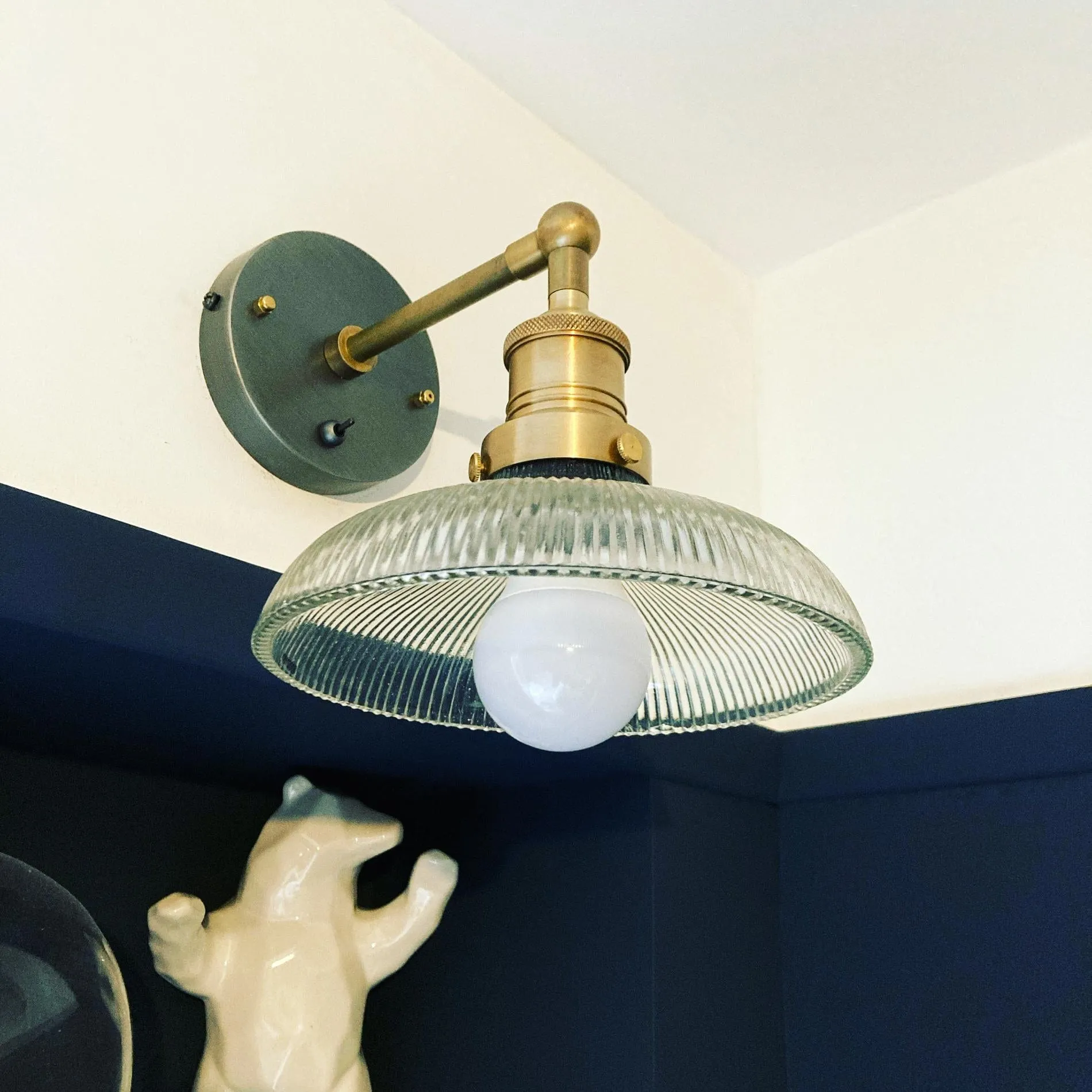 Brooklyn Glass Dome Wall Light - 8 Inch