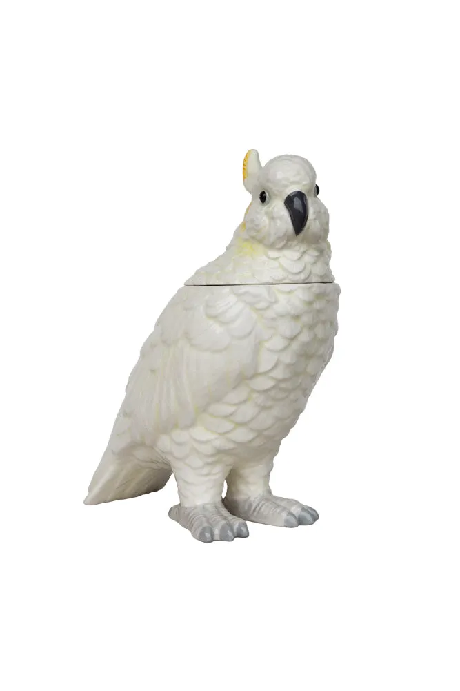 Ceramic Cockatoo Storage Jar
