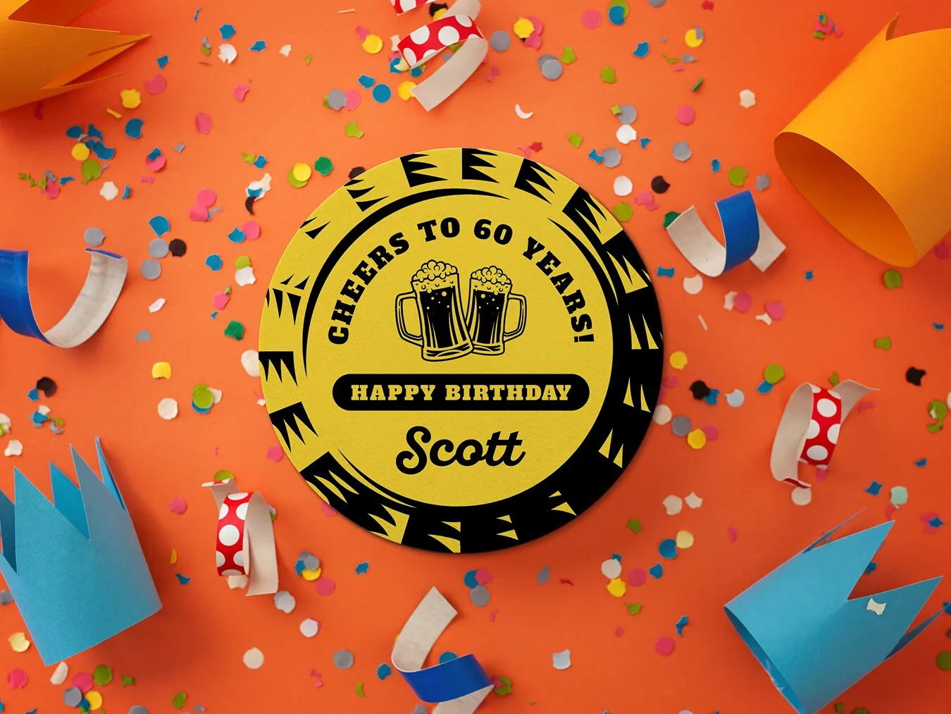 Cheers & Beers Bottlecap Birthday Coasters