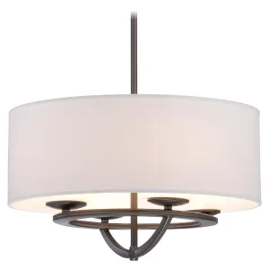 Circuit 18 in. 4 Lights Pendant Light Iron Finish
