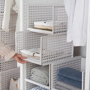 Closet Organizer - Stackable Storage Box - Bedroom Organizer - Clothes Storage - Drawer Chest - Bedroom Table Stand Cabinet - Closet Organization - Laundry