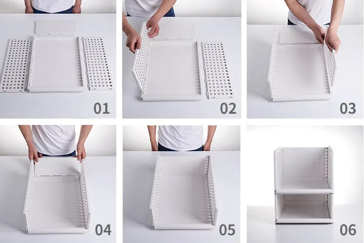 Closet Organizer - Stackable Storage Box - Bedroom Organizer - Clothes Storage - Drawer Chest - Bedroom Table Stand Cabinet - Closet Organization - Laundry