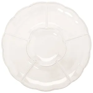 Compartment Chip & Dip Tray Clear - Plastic