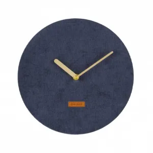 Corduroy Wall Clock - Blue (25cm)