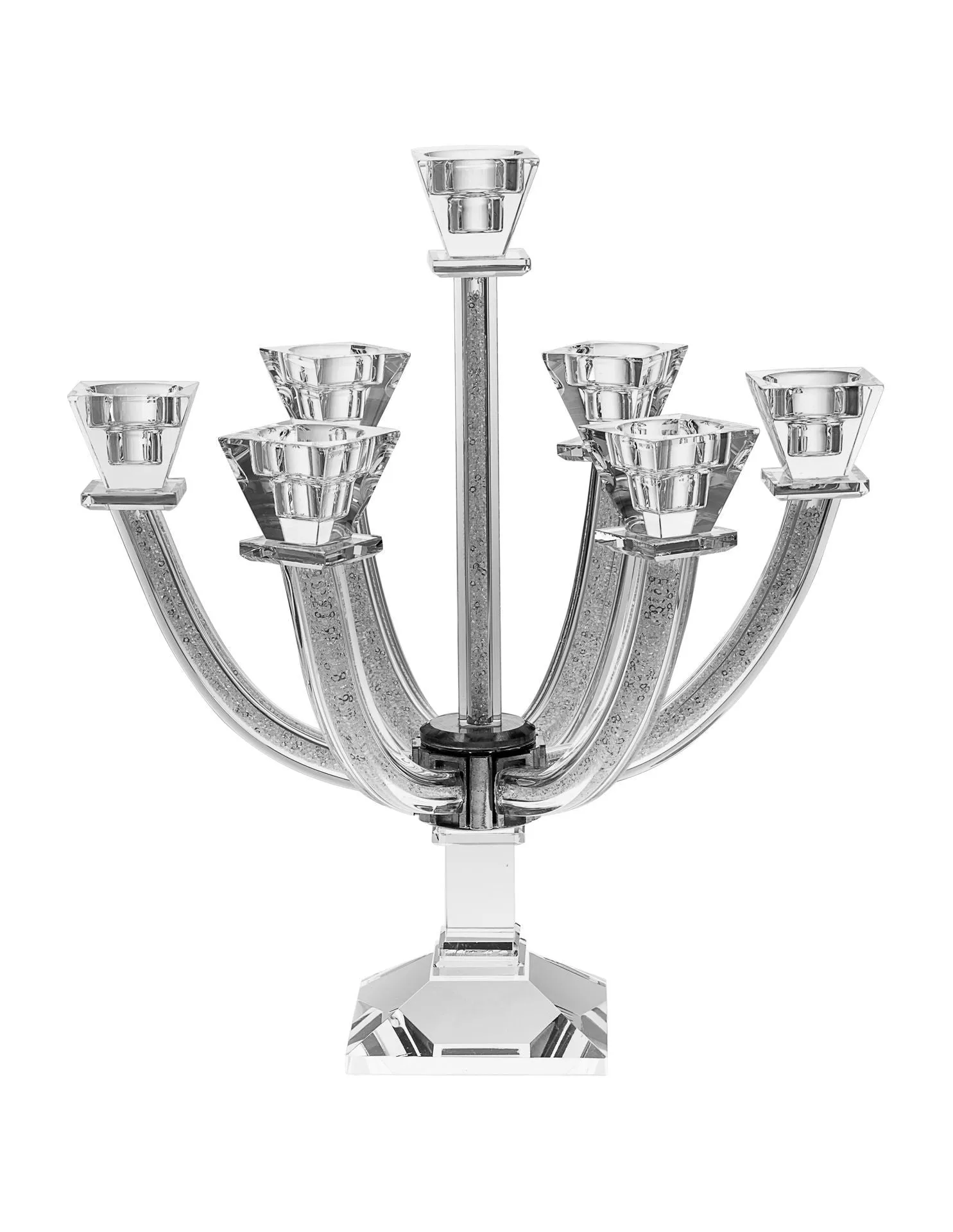 Crystal Candelabra With Crystal Stones #1631