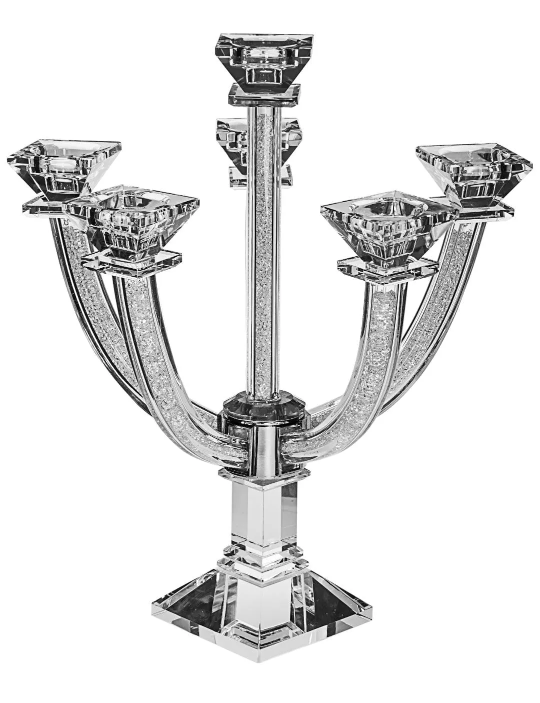 Crystal Candelabra With Crystal Stones #1631