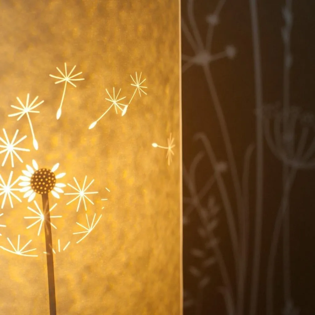 Dandelion Clocks Lamp - Tall Cylindrical